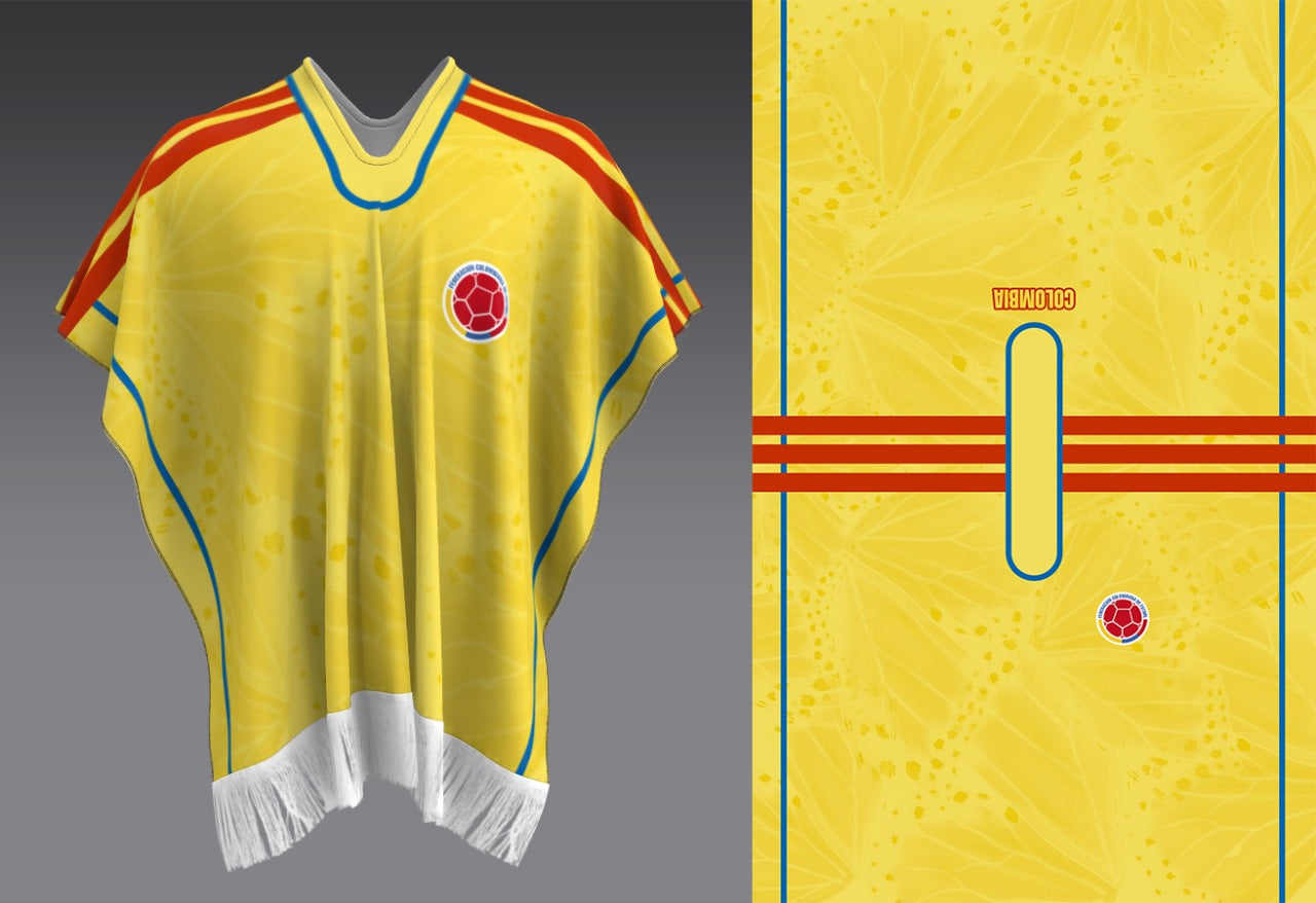 PONCHO MUNDIAL DE COLOMBIA CON CAJA