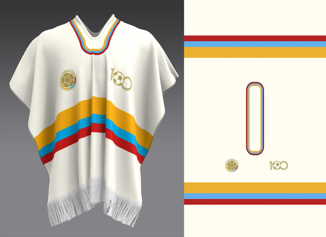 PONCHO MUNDIAL DE COLOMBIA CON CAJA