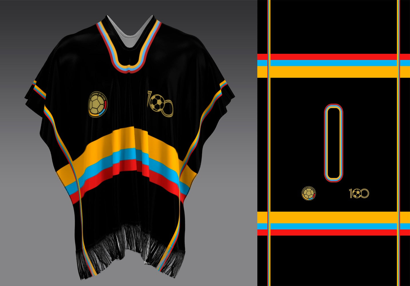 PONCHO MUNDIAL DE COLOMBIA CON CAJA