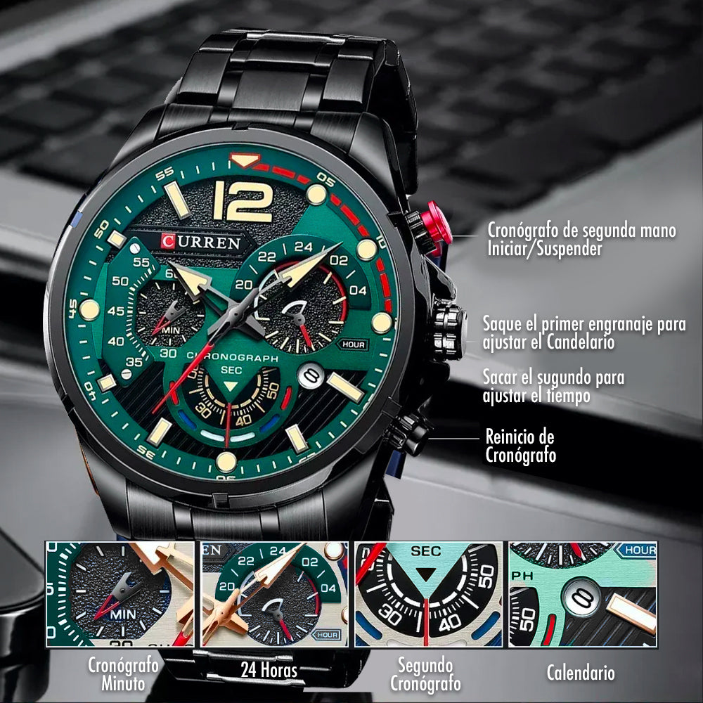 Reloj Curren Cronógrafo – el estilo que le faltaba a tu muñeca ⌚🔥